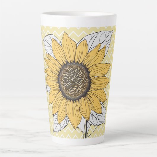 "Zonnebloem" Latte Mok (Voorkant)