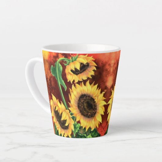 Zonnebloem Latte Mok (Linkerhoek)