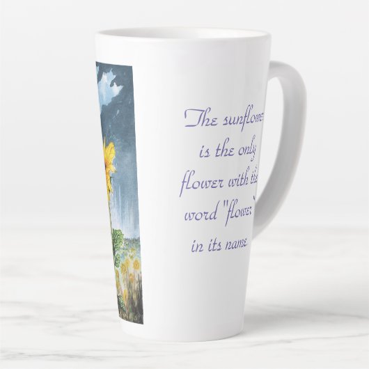 Zonnebloem Latte Mok (Rechterhoek)