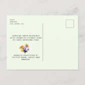 Zonnebloem & Lavendel Bruids rustieke Munt Uitnodiging Briefkaart (Achterkant)