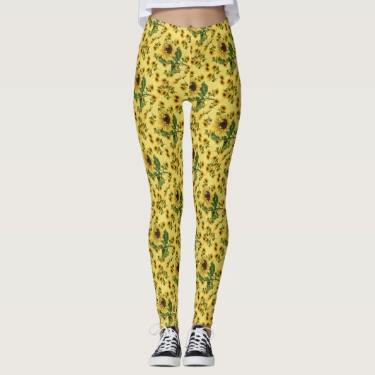  zonnebloem leggings (Voorkant)