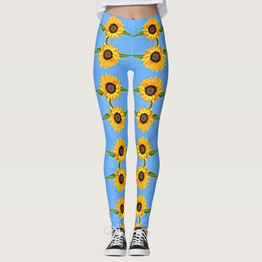 Zonnebloem Leggings Blue Sky (Voorkant)