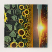 zonnebloem legpuzzel (Horizontaal)