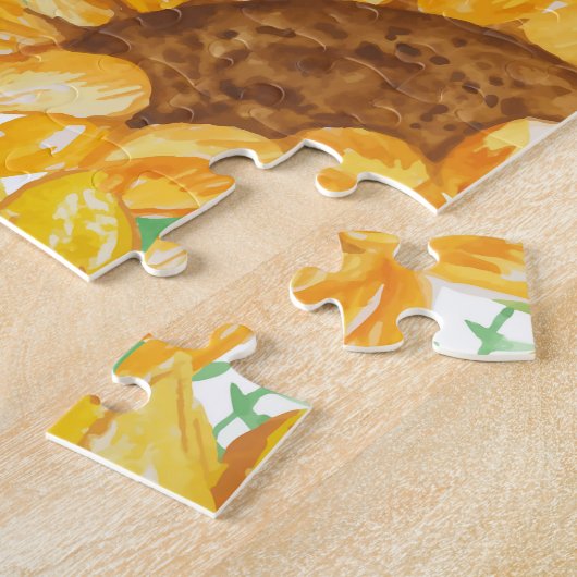 Zonnebloem Legpuzzel (Zijkant)