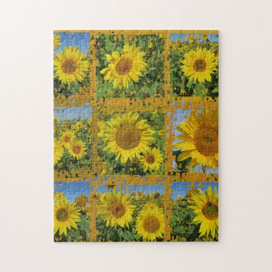 zonnebloem legpuzzel (Verticaal)