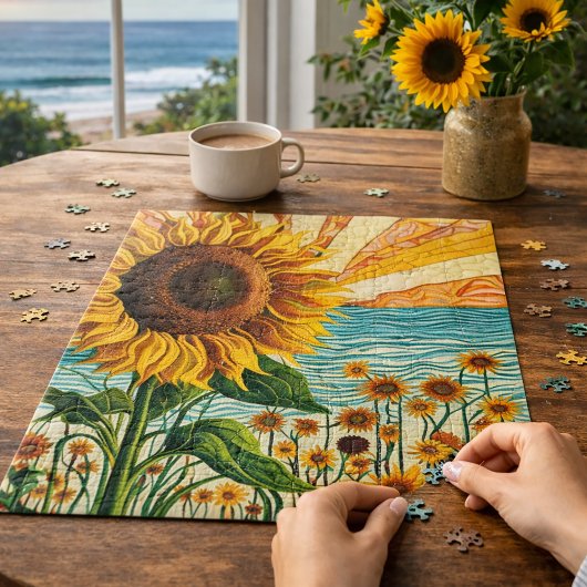 Zonnebloem Legpuzzel