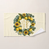 Zonnebloem Lemon Krans Love Design Handdoek (Handdoek)
