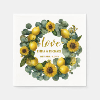Zonnebloem Lemon Krans Love Design Servet
