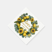 Zonnebloem Lemon Krans Love Design Servet (Hoek)