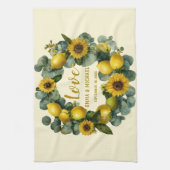Zonnebloem Lemon Krans Love Design Theedoek (Verticaal)