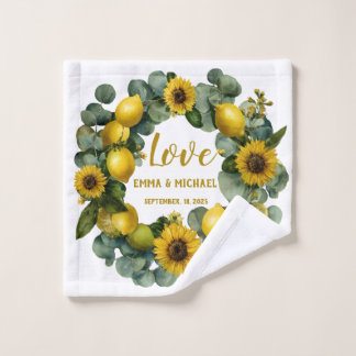 Zonnebloem Lemon Krans Love Design Washandje