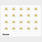 zonnebloem lente hart sticker (Vel)