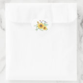 zonnebloem lente hart sticker (Tas)