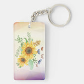 zonnebloem lente sleutelhanger (achterkant)
