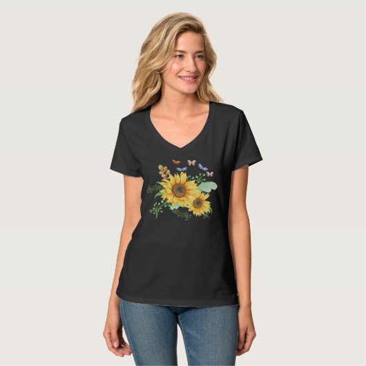 zonnebloem lente t-shirt (Voorkant volledig)