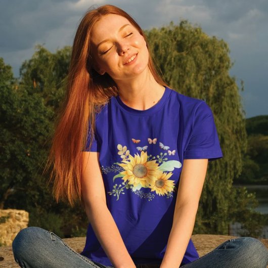zonnebloem lente t-shirt
