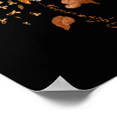 Zonnebloem Leopard CRPS Bewustzijn Sinaasappel lin Poster (Hoek)