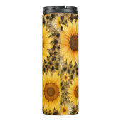 Zonnebloem Leopard Print Glitter Thermosbeker (Achterkant)