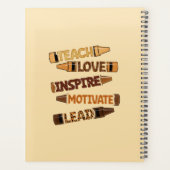 Zonnebloem Leraar Dierenprint Honingraat Planner (Achterkant)