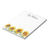 Zonnebloem Lerarendag Naam Notitieblok (Linkerzijde)