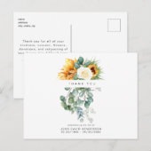 Zonnebloem Leven verliezen Dank je Briefkaart (Voorkant / Achterkant)