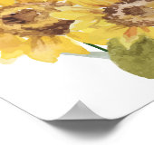 Zonnebloem Leven Viering Foto Welkom Begrafenis Poster (Hoek)