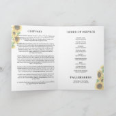 Zonnebloem Levensviering Funeral Programma (Binnen)