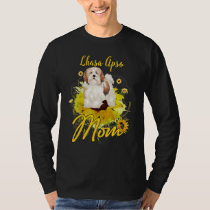 Zonnebloem Lhasa ook moeder hond moeder's T-shirt