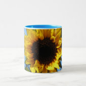 Zonnebloem - Licht Blauwe Mok met twee tonen (Center)