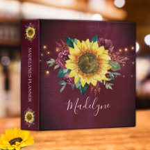 Zonnebloem Licht Floral Burgundy Waterverf