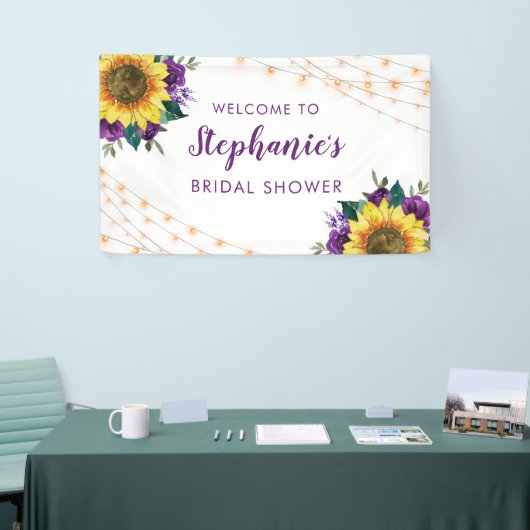 Zonnebloem Licht Paars Roos Vrijgezellenfeest Bann Spandoek (Beurs)