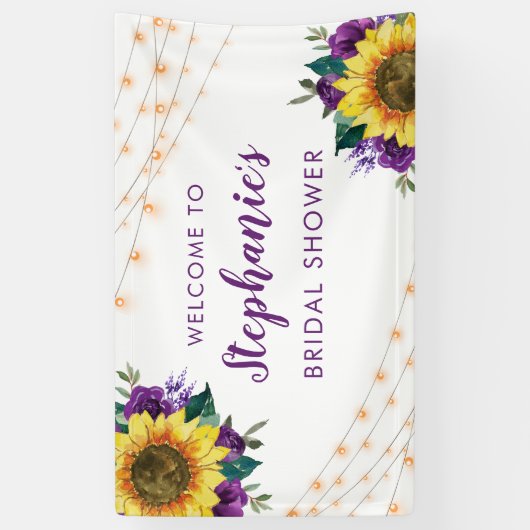 Zonnebloem Licht Paars Roos Vrijgezellenfeest Bann Spandoek (Verticaal)