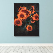 Zonnebloem -  liefdadige Birthday Gift Canvas Afdruk (Insitu (Houten vloer))