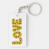 Zonnebloem Liefde Acryl Sleutelhanger (achterkant)