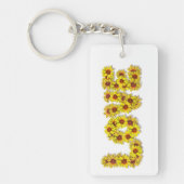 Zonnebloem Liefde Acryl Sleutelhanger (Voorkant)