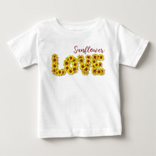 Zonnebloem Liefde Baby Top (Voorkant)