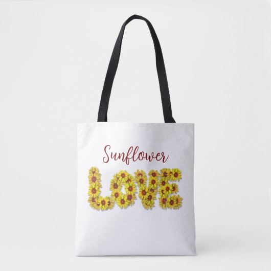 Zonnebloem Liefde Boodschappentas Tote Bag (Voorkant)
