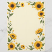 Zonnebloem Liefde Briefpapier Briefhoofd (Voorkant)