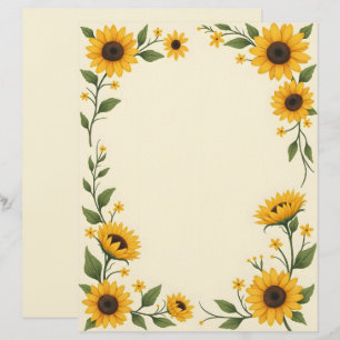 Zonnebloem Liefde Briefpapier Briefhoofd