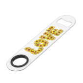 Zonnebloem Liefde Flesopener Speed Flessenopener (Voorkant Gekanteld)