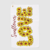 Zonnebloem Liefde Golf Handdoek (Voorkant)