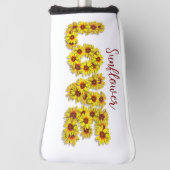 Zonnebloem Liefde Golf Putter Hoes Golfheadcover (Draai 90)