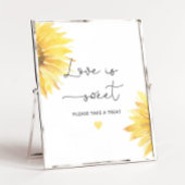 Zonnebloem Liefde is een mooie traktatie Poster