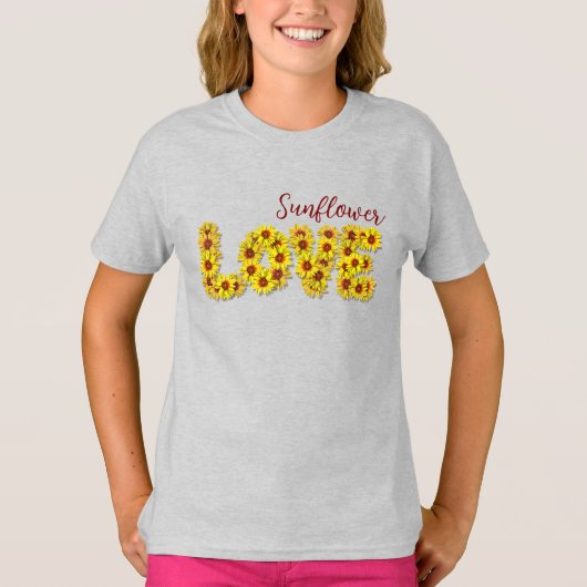 Zonnebloem Liefde Kids Top (Voorkant)