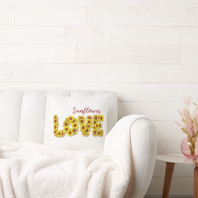 Zonnebloem Liefde Kussen (Bank)