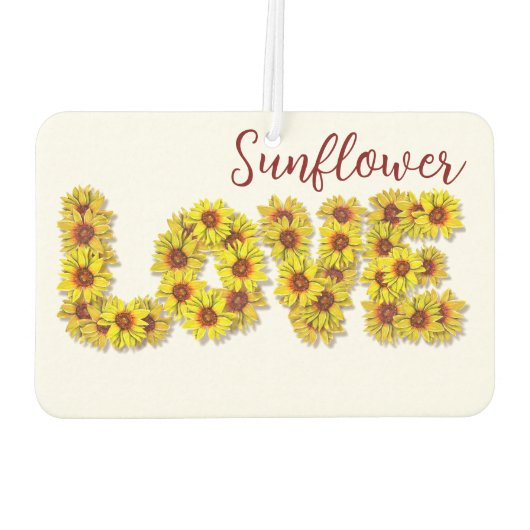 Zonnebloem Liefde Luchtverfrisser (Achterkant)