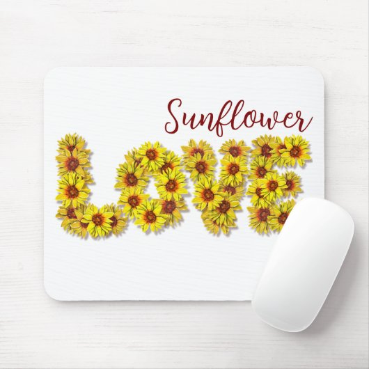 Zonnebloem Liefde Muismat (Met muis)