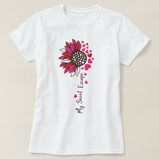 Zonnebloem Liefde Ontsnapping Dames T-Shirt 🌻💛 (Design voorkant)
