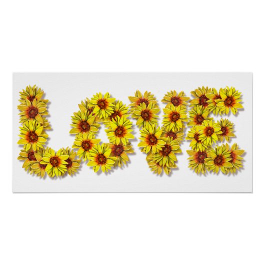 Zonnebloem Liefde Poster (Voorkant)