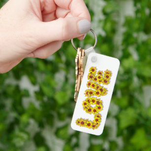 Zonnebloem Liefde Sleutelhanger